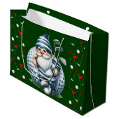 Golf-Gnom Große Geschenktüte (Vorderseite Schrägansicht)