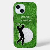 Golf - Golf Ball and Player Silhouette Case-Mate iPhone Hülle (Rückseite)