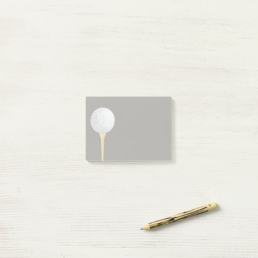 Golf-Golf-Design-Post, es notiert grau Post-it Klebezettel (Auf Schreibtisch)