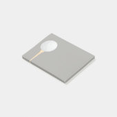 Golf-Golf-Design-Post, es notiert grau Post-it Klebezettel (angewinkelt)