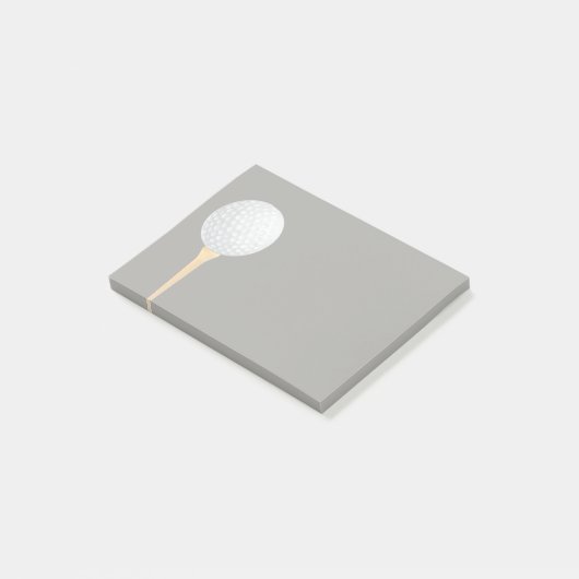 Golf-Golf-Design-Post, es notiert grau Post-it Klebezettel (angewinkelt)