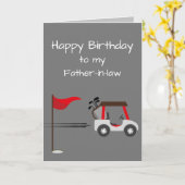 Golf Golf Fun Golf Bruder Schwiegervater Karte (Gelbe Blume)