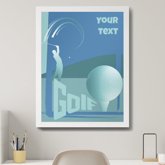 Golf Golf Golf Golf Club Textil-Wanddekor Poster