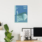 Golf Golf Golf Golf Club Textil-Wanddekor Poster (Heimbüro)