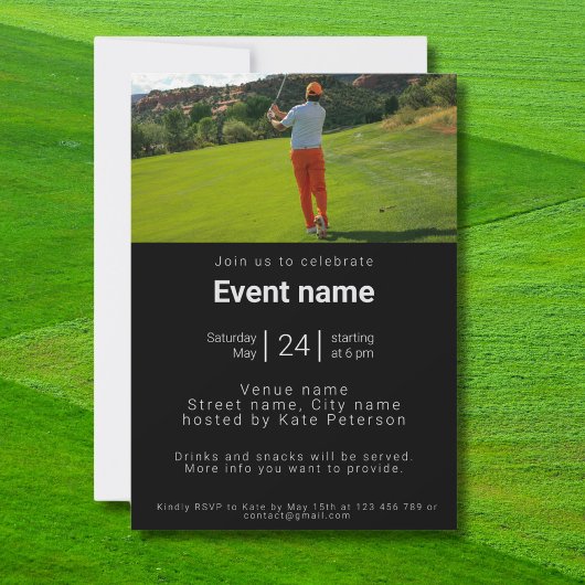 Golf Golf Golf Golf Golf Club Golfer Veranstaltung Einladung