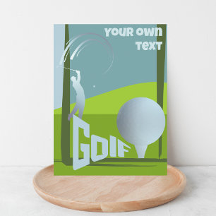 Golf Golf Golf Golf Golf Golf Resort Club Text Gru Postkarte