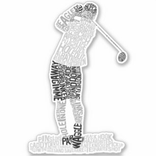 Golf Golf Golf Golf Golfer Aufkleber