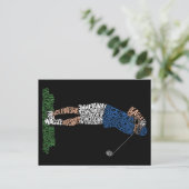 Golf Golf Golf Golf Golfer Postkarte (Stehend Vorderseite)