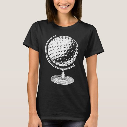 Golf Golf Golf Golfball Globe im Golfplatz T-Shirt (Vorderseite)