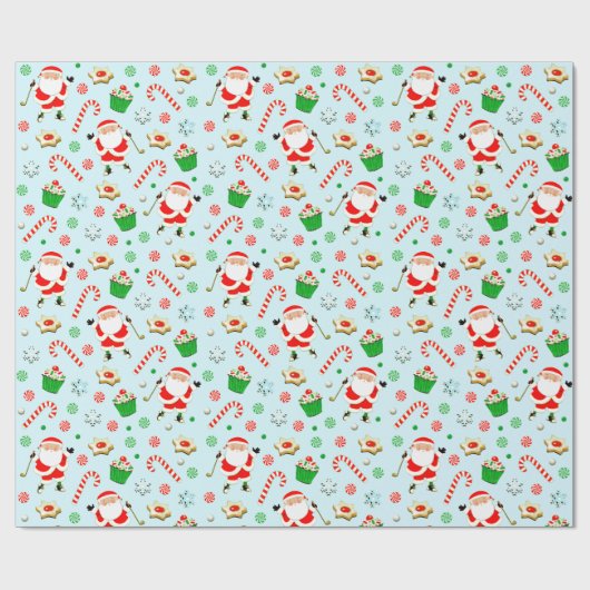 Golf Golf Golf Santa Geschenkpapier (Flach)