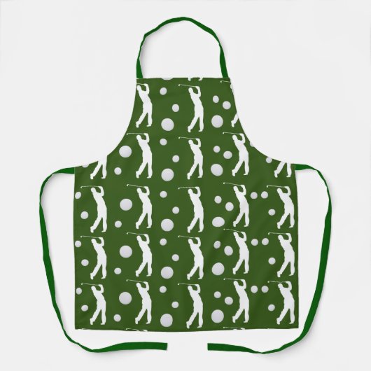 Golf Golf Golfing Golfer Muster Schürze (Vorderseite)