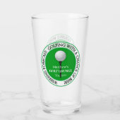 Golf Golf Golfspielen Golfer Ball T-Shirt Pint Bee Glas (Rückseite)