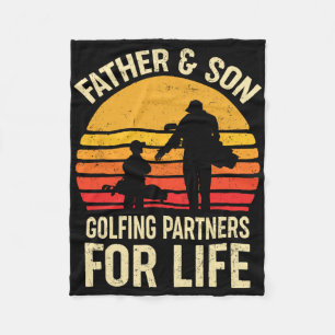 Golf Golf Vater Sohn passend Papa Fleecedecke