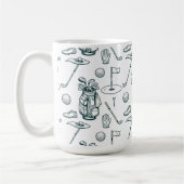Golf Golfausrüstung Muster Kaffeetasse (Links)