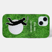 Golf - Golfball und Silhouette eines Golfers Case-Mate iPhone Hülle (Rückseite (Horizontal))