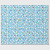 Golf Golfbälle und Tees Golfer Geschenkpapier (Flach)