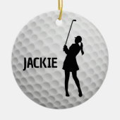 Golf Golfdesign Keramik Ornament (Vorne)