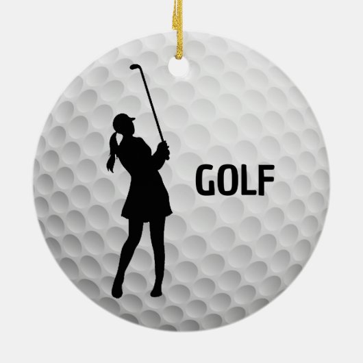 Golf Golfdesign Keramik Ornament (Hinten)