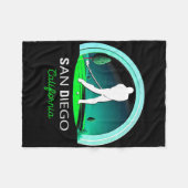 Golf Golfen San Diego  Fleecedecke (Vorderseite (Horizontal))