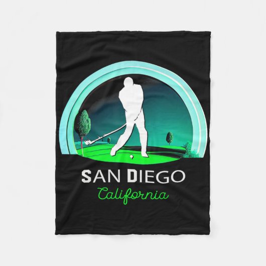Golf Golfen San Diego  Fleecedecke (Vorderseite)