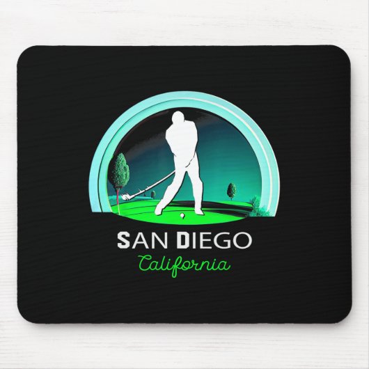 Golf Golfen San Diego Mousepad (Vorne)