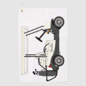 Golf Golfer Cart Clubs Badetücher Golfhandtuch (Vorderseite)