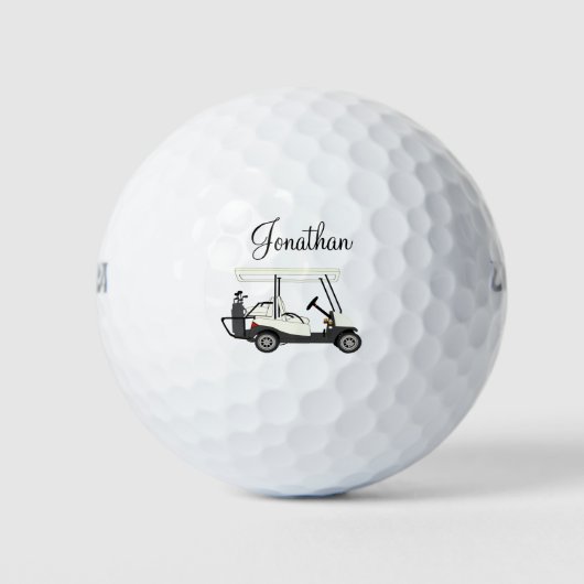 Golf Golfer Cart Personalisierte Golfplätze Golfball (Vorderseite)