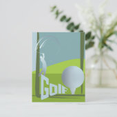 Golf Golfer Club Resort Grün Gruß Postkarte (Stehend Vorderseite)