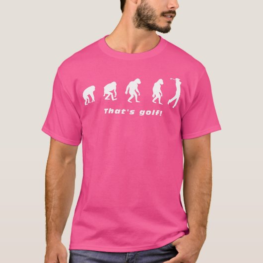 Golf Golfer Evolution Golfplatz Golf Club T-Shirt (Vorderseite)
