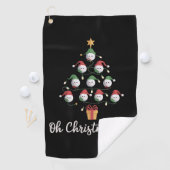 Golf Golfer Funny Golfing Oh Christmas Tee Golfhandtuch (Insitu)