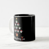 Golf Golfer Funny Golfing Oh Christmas Tee Zweifarbige Tasse (Vorderseite Links)