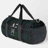 Golf Golfer Geschenk Elegantes Karo Monogramm Cust Duffle Bag (Rechte Ecke)