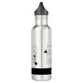 Golf Golfer Girl Niedliche Katze Personalisiert St Edelstahlflasche (Links)