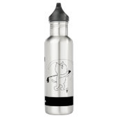 Golf Golfer Girl Niedliche Katze Personalisiert St Edelstahlflasche (Rechts)