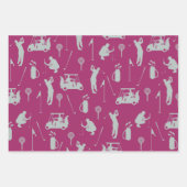 Golf Golfer Golf Cart und Bag Geschenkpapier Set (Vorderseite)