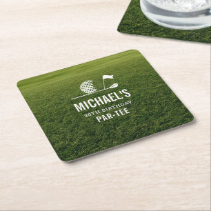 Golf Golfer Golfen Minimalist Männer 30. Geburtsta Rechteckiger Pappuntersetzer