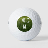 Golf Golfer Golfing Minimalistische, erste benutze Golfball (Vorderseite)