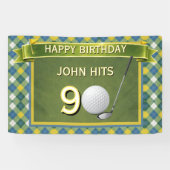 Golf, Golfer, Golfing theme Birthday Banner (Horizontal)