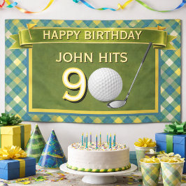 Golf, Golfer, Golfing theme Birthday Banner