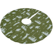 Golf Golfer Golfkartentasche Polyester Weihnachtsbaumdecke (Schrägansicht)