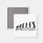 Golf Golfer Golfspielen Evolution Art Magnet (Vorderseite/Rückseite)