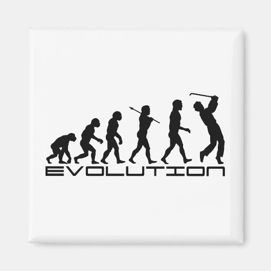 Golf Golfer Golfspielen Evolution Art Magnet (Vorne)