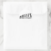 Golf Golfer Golfspielen Evolution Art Runder Aufkleber (Tasche)