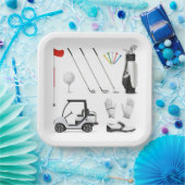 Golf Golfer Golfspielen Geburtstagsparty Pappteller (Party)