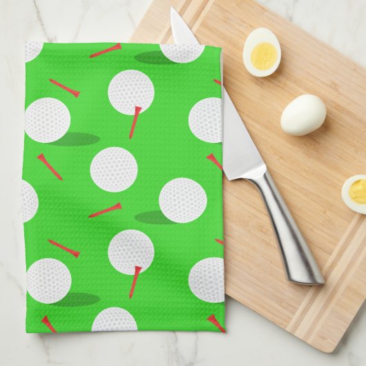 Golf Golfer Golfspielen, Golfplätze und T-Shirts Geschirrtuch (Viertel Falte)