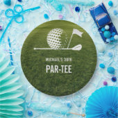 Golf Golfer Golfspielen Minimalistisch Men Geburts Pappteller (Party)