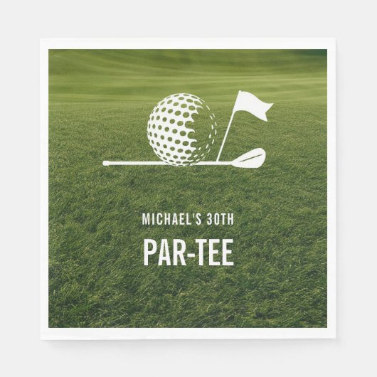 Golf Golfer Golfspielen Minimalistisch Men Geburts Serviette (Vorderseite)