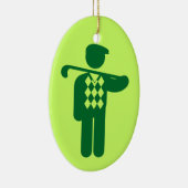 Golf Golfer Green Ornament (Rechts)