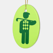 Golf Golfer Green Ornament (Links)