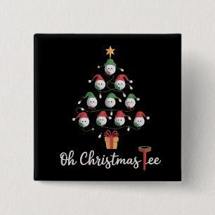 Golf Golfer Lustig Golfen Oh Weihnachten Tee Button